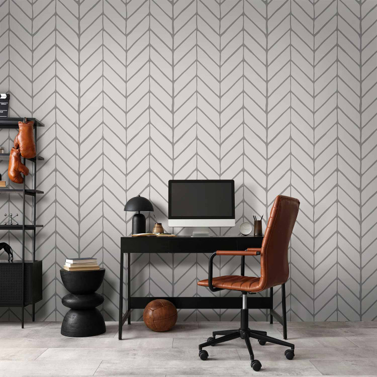 Modern Wallpaper Big Harmony of Patterns (Grey) 122635 additionalImage 5