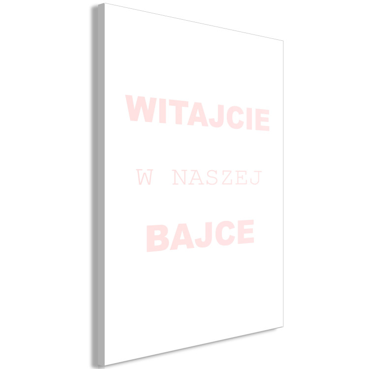 Canvas Art Print Private fairy tale - pastel inscription in Polish on a white 122835 additionalImage 2