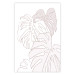 Poster Creamy Monstera - botanical sketches of several monstera leaves on a white background 123135