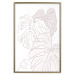 Poster Creamy Monstera - botanical sketches of several monstera leaves on a white background 123135 additionalThumb 20