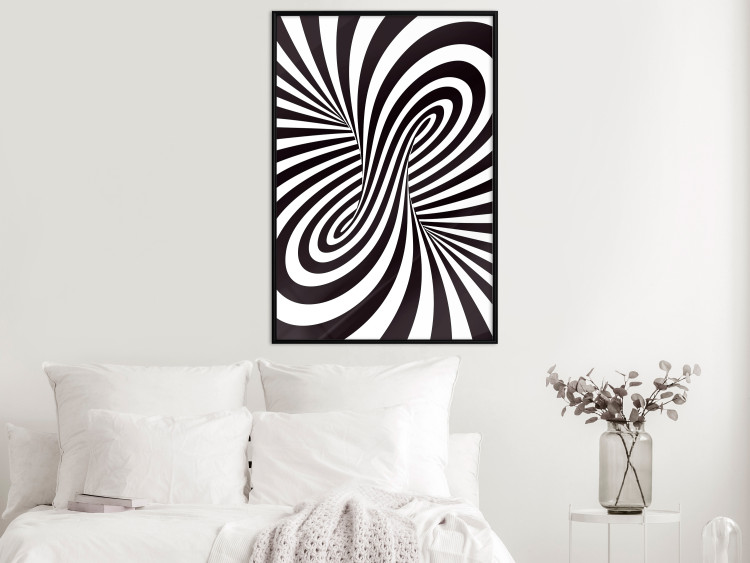 Wall Poster Deep Hypnosis - black and white abstract illusion with hypnotic effect 123935 additionalImage 3