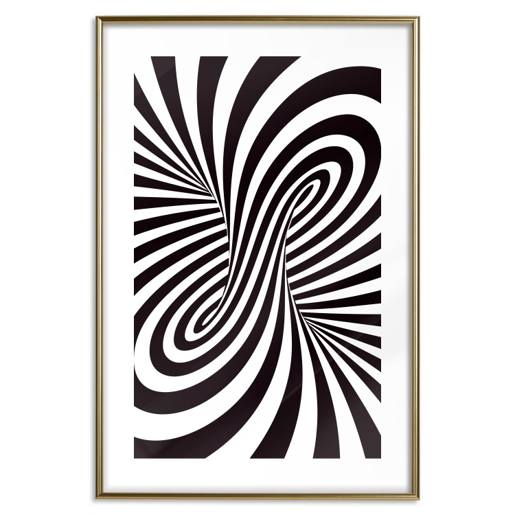 Wall Poster Deep Hypnosis - black and white abstract illusion with hypnotic effect 123935 additionalImage 14
