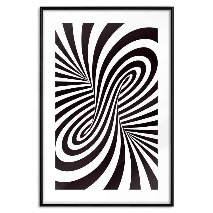 Wall Poster Deep Hypnosis - black and white abstract illusion with hypnotic effect 123935 additionalImage 15