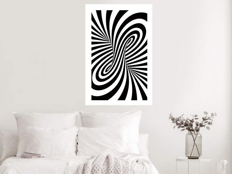 Wall Poster Deep Hypnosis - black and white abstract illusion with hypnotic effect 123935 additionalImage 2