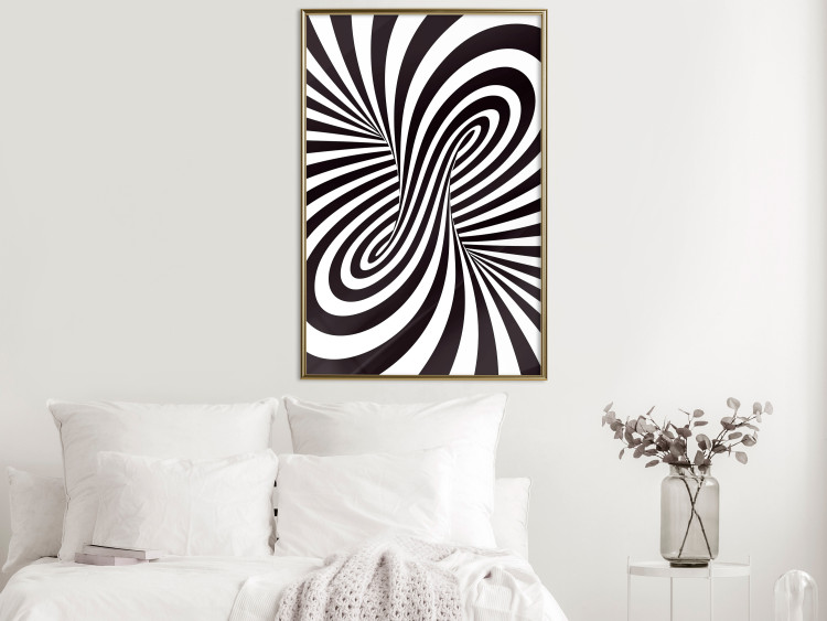 Wall Poster Deep Hypnosis - black and white abstract illusion with hypnotic effect 123935 additionalImage 5
