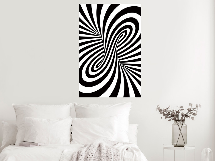 Wall Poster Deep Hypnosis - black and white abstract illusion with hypnotic effect 123935 additionalImage 17