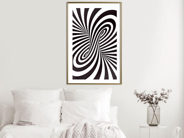 Wall Poster Deep Hypnosis - black and white abstract illusion with hypnotic effect 123935 additionalImage 13