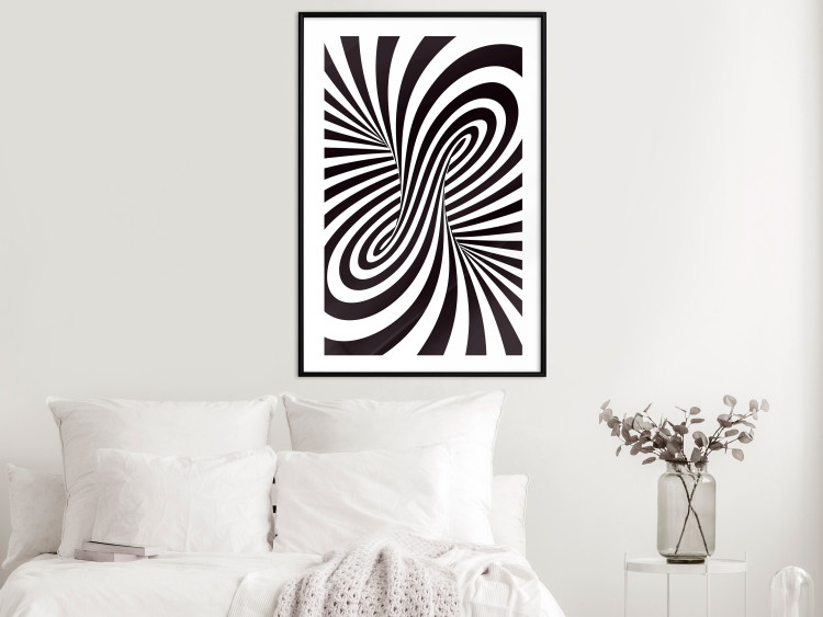 Wall Poster Deep Hypnosis - black and white abstract illusion with hypnotic effect 123935 additionalImage 4