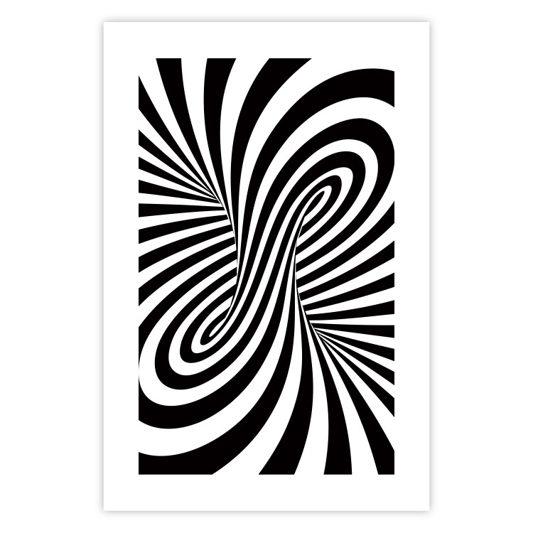 Wall Poster Deep Hypnosis - black and white abstract illusion with hypnotic effect 123935 additionalImage 19