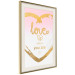 Poster Love Is Where You Are - golden heart and romantic English text 125235 additionalThumb 2