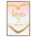 Poster Love Is Where You Are - golden heart and romantic English text 125235 additionalThumb 20