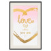 Poster Love Is Where You Are - golden heart and romantic English text 125235 additionalThumb 18