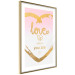Poster Love Is Where You Are - golden heart and romantic English text 125235 additionalThumb 8