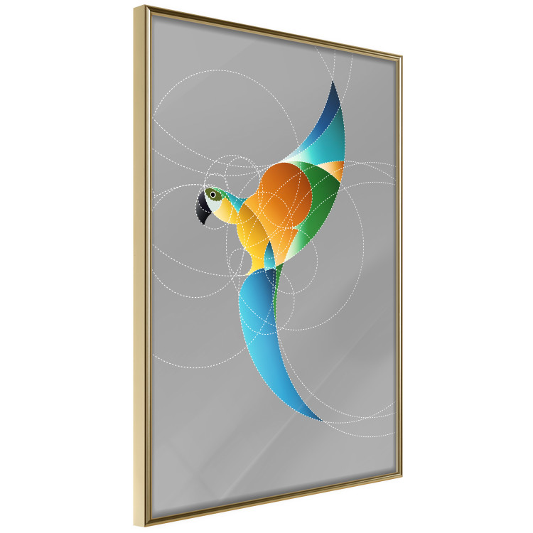 Wall Poster Parrot in Circles - abstract colorful bird made of geometric figures 126935 additionalImage 12