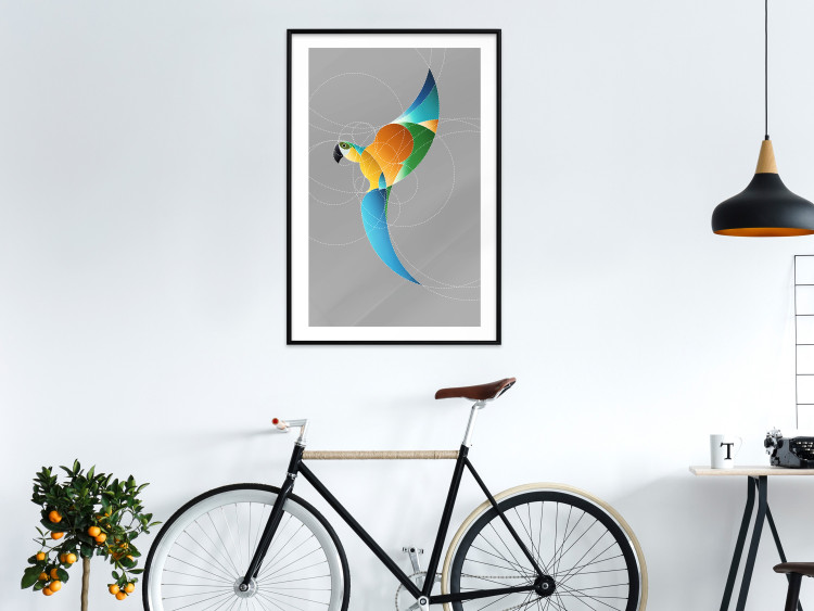 Wall Poster Parrot in Circles - abstract colorful bird made of geometric figures 126935 additionalImage 17