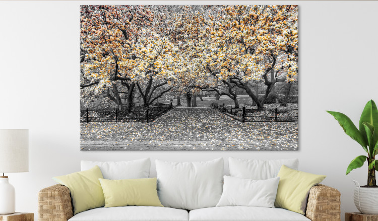 Large canvas print Magnolia Park - Orange [Large Format] 128635 additionalImage 6