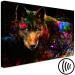 Canvas Colorful Shadow (1-part) wide - abstract multicolored wolf 129035 additionalThumb 6