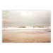 Wall Poster Sea After the Storm - beach and sea landscape with waves against a gray sky 129835