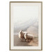 Wall Poster Extraordinary Hitchhikers - landscape of animals by the road against a field 130235 additionalThumb 20