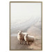Wall Poster Extraordinary Hitchhikers - landscape of animals by the road against a field 130235 additionalThumb 21