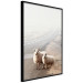 Wall Poster Extraordinary Hitchhikers - landscape of animals by the road against a field 130235 additionalThumb 5