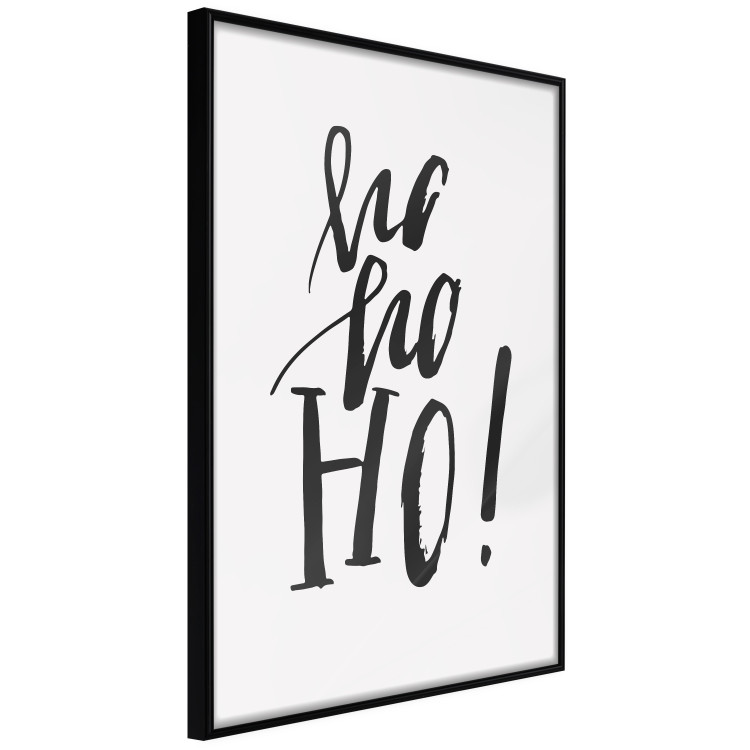 Wall Poster Ho, ho, Ho! - black text in the form of a famous quote on a light gray background 130735 additionalImage 13
