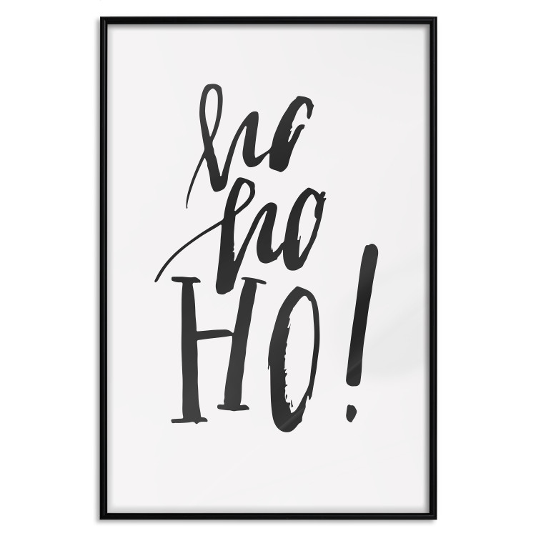 Wall Poster Ho, ho, Ho! - black text in the form of a famous quote on a light gray background 130735 additionalImage 16