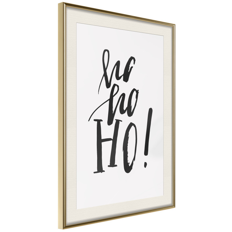Wall Poster Ho, ho, Ho! - black text in the form of a famous quote on a light gray background 130735 additionalImage 3
