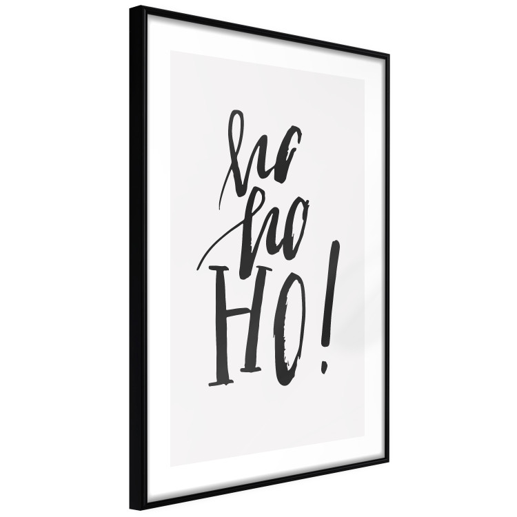 Wall Poster Ho, ho, Ho! - black text in the form of a famous quote on a light gray background 130735 additionalImage 6