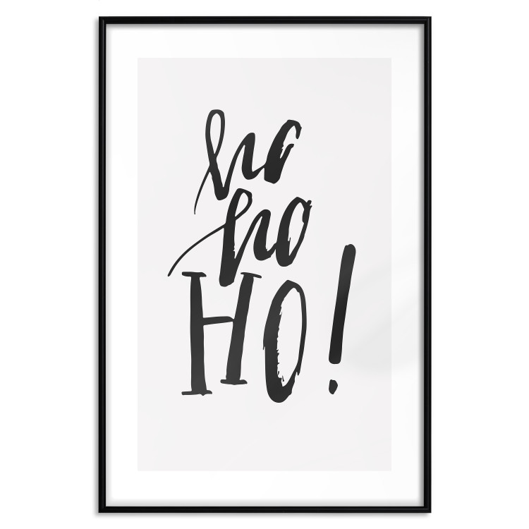 Wall Poster Ho, ho, Ho! - black text in the form of a famous quote on a light gray background 130735 additionalImage 20