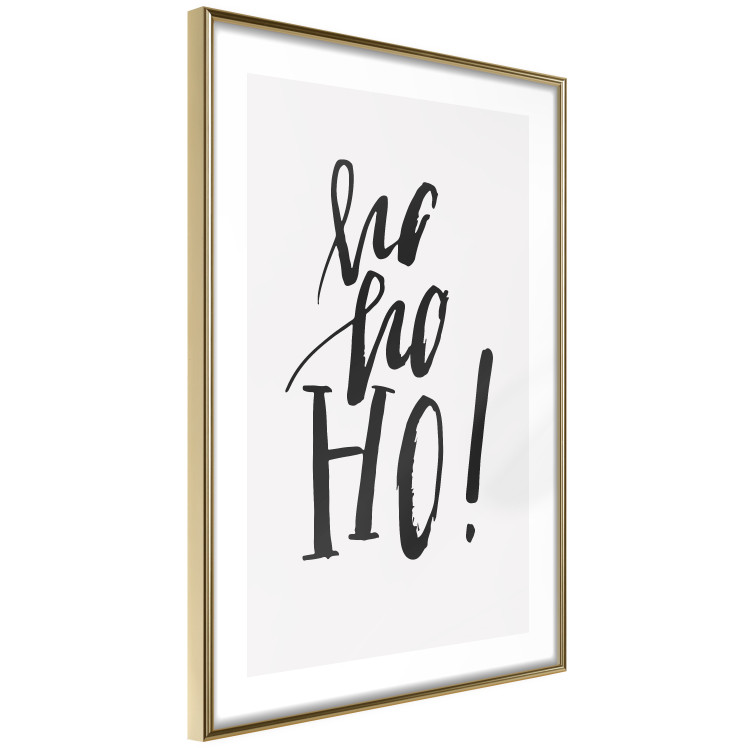 Wall Poster Ho, ho, Ho! - black text in the form of a famous quote on a light gray background 130735 additionalImage 9
