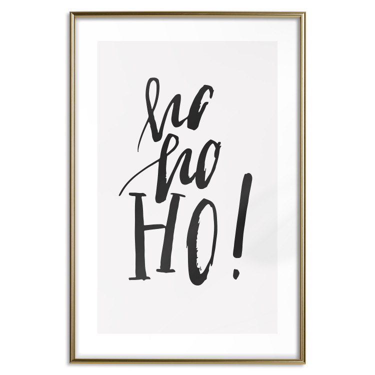 Wall Poster Ho, ho, Ho! - black text in the form of a famous quote on a light gray background 130735 additionalImage 19