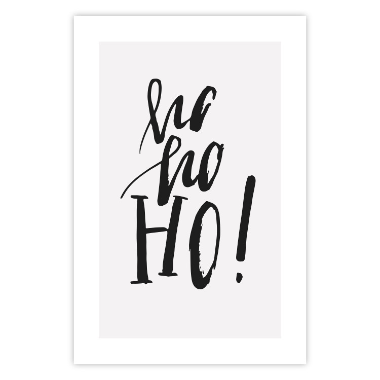 Wall Poster Ho, ho, Ho! - black text in the form of a famous quote on a light gray background 130735 additionalImage 16