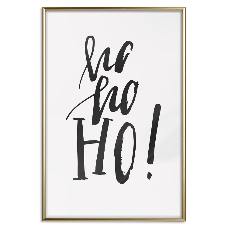 Wall Poster Ho, ho, Ho! - black text in the form of a famous quote on a light gray background 130735 additionalImage 15