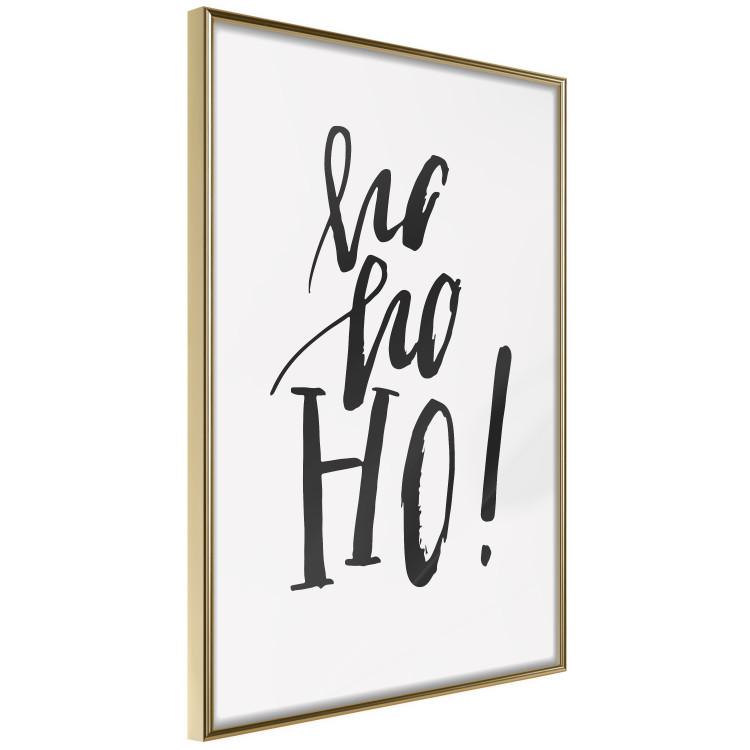 Wall Poster Ho, ho, Ho! - black text in the form of a famous quote on a light gray background 130735 additionalImage 14