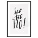 Wall Poster Ho, ho, Ho! - black text in the form of a famous quote on a light gray background 130735 additionalThumb 20