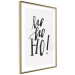 Wall Poster Ho, ho, Ho! - black text in the form of a famous quote on a light gray background 130735 additionalThumb 7