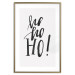 Wall Poster Ho, ho, Ho! - black text in the form of a famous quote on a light gray background 130735 additionalThumb 19