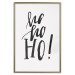 Wall Poster Ho, ho, Ho! - black text in the form of a famous quote on a light gray background 130735 additionalThumb 18