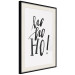 Wall Poster Ho, ho, Ho! - black text in the form of a famous quote on a light gray background 130735 additionalThumb 2