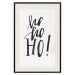 Wall Poster Ho, ho, Ho! - black text in the form of a famous quote on a light gray background 130735 additionalThumb 24
