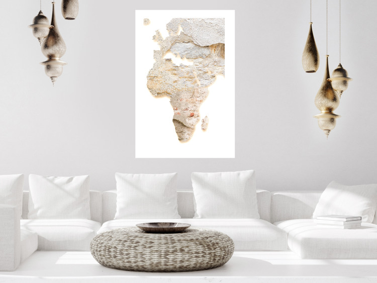 Poster Hot Continent - light wall texture in the shape of the African continent 131835 additionalImage 3