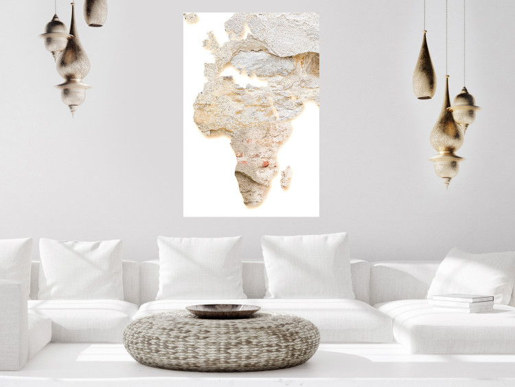 Poster Hot Continent - light wall texture in the shape of the African continent 131835 additionalImage 2