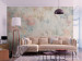 Wall Mural Colourful subtle flowers - plant motif with leaves in vintage style 136335