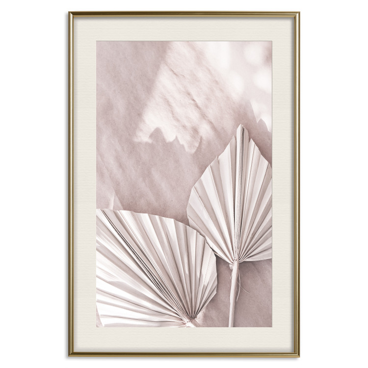 Wall Poster Hot Morning - a summer composition with white leaves in a scandi boho style 136535 additionalImage 12