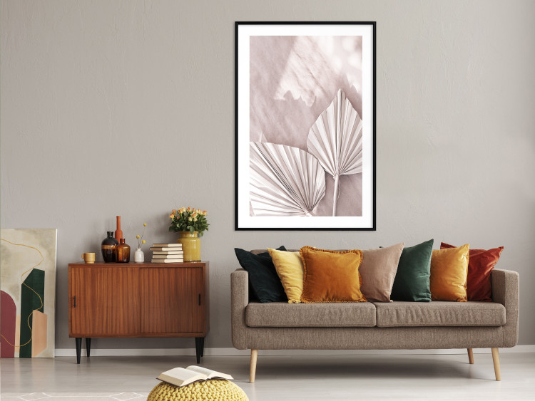 Wall Poster Hot Morning - a summer composition with white leaves in a scandi boho style 136535 additionalImage 14