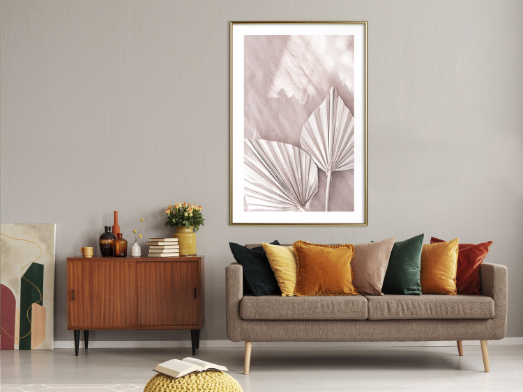 Wall Poster Hot Morning - a summer composition with white leaves in a scandi boho style 136535 additionalImage 13