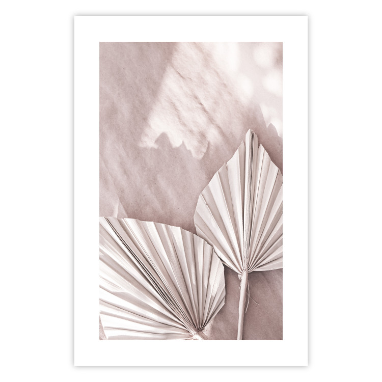 Wall Poster Hot Morning - a summer composition with white leaves in a scandi boho style 136535 additionalImage 11
