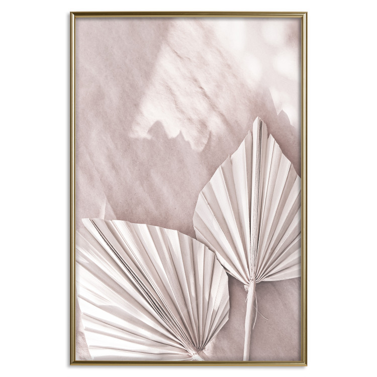 Wall Poster Hot Morning - a summer composition with white leaves in a scandi boho style 136535 additionalImage 26