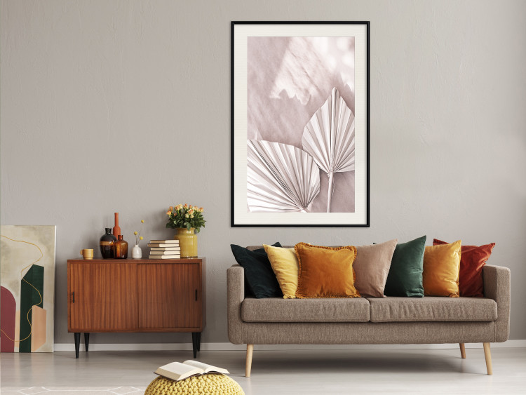 Wall Poster Hot Morning - a summer composition with white leaves in a scandi boho style 136535 additionalImage 18